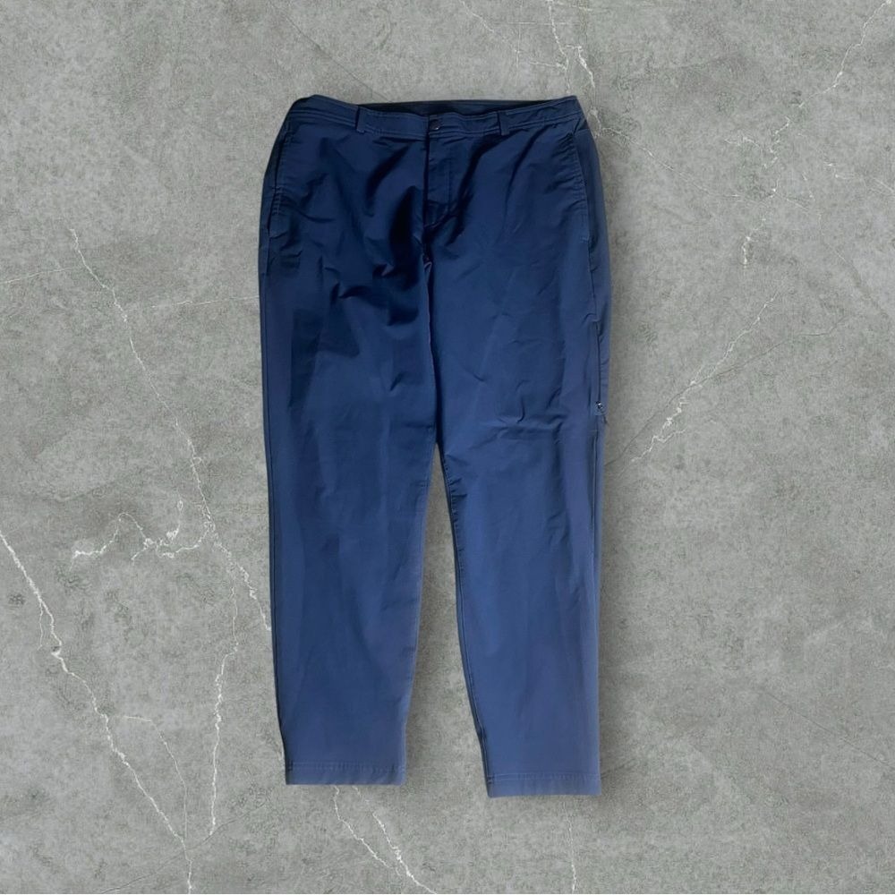 Mack Weldon Pants Mens XL Navy Blue Slim Fit Performance Stretch Polyester Gym